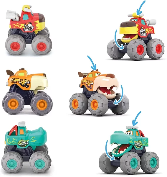 Set 3 masinute de jucarie pentru bebelusi Monster Truck HOLA