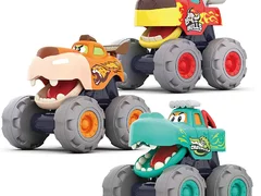 Set 3 masinute de jucarie pentru bebelusi Monster Truck HOLA