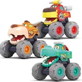 Set 3 masinute de jucarie pentru bebelusi Monster Truck HOLA